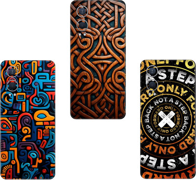 wrap craft ONEPLUS NORD N100(PACK OF 3)Camera&Back Protector Premium Vinyl Mobile Skin(Multicolor)