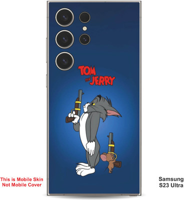VYBE The Smart Choice Samsung S23 Ultra Tom & Jerry Embossed Mobile Skin(Fun Blue 13)