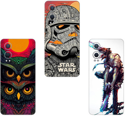 wrap craft OPPO A18 COMBO(PACK OF 3)Camera&Back Protector Premium Vinyl Mobile Skin(Multicolor)