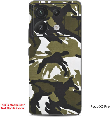 VYBE The Smart Choice Poco X6 Pro Camouflage Embossed Mobile Skin(Green Brown 1)