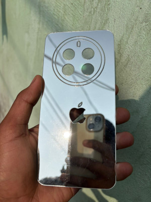 TWUAOP REALME 12 PLUS 5G MIRROR BACK PANNEL ACRYLIC SHEET Mobile Skin(Silver)