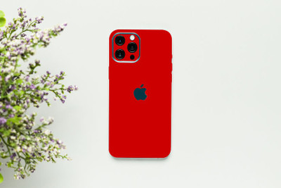 LAMHA Apple iPhone 12 Pro Max, apple iphone 12 pro max, IPHONE 12 PRO MAX Mobile Skin(Ultra Super Red Matte Skin With High Mattte Finish.)