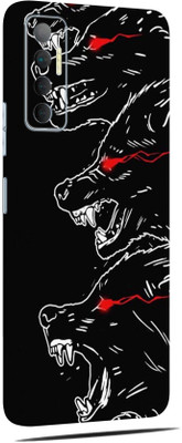 TJ CREATION TECNO CAMON 17P Mobile Skin(Ultra Super Angry wolfSkin With High Matte Finish.)