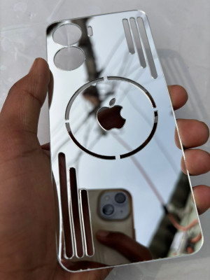 TWUAOP VIVO Y56 5G MIRROR BACK PANNEL ACRYLIC SHEET MERO APPLE Mobile Skin(Silver)