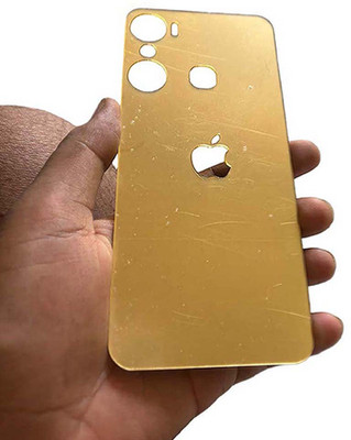 TWUAOP INFINIX HOT 12 PRO MOBILE SKIN ACRYLIC SHEET MIRROR BACK PANNEL APPLE Mobile Skin(Gold)