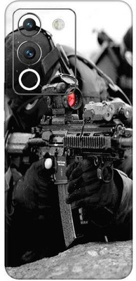 Vcare GadGets Black White HG Vivo Y200 5G Mobile Skin(Multicolor)