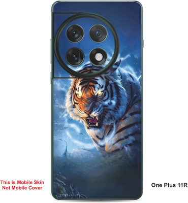 VYBE The Smart Choice One Plus 11R Tiger Embossed Mobile Skin(Moonstone Blue 33)