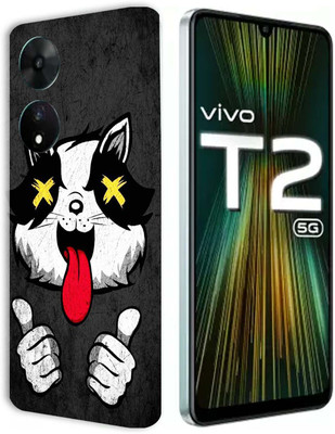 TJ CREATION Vivo T2 5G, vivo t2 5g Mobile Skin(Ultra Super Crazy Cat Skin With High Matte Finish.)