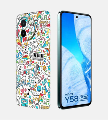 OggyBaba Vivo Y58 5g Mobile Skin(Music Graffiti)