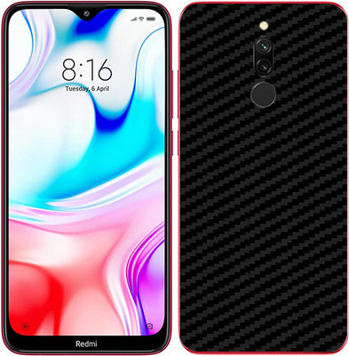 candeal mart Xiaomi Redmi 8 carbon fiber 3D back skin/ Protective film / Back sticker Mobile Skin(Black)