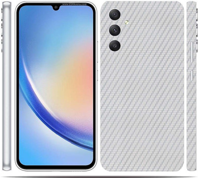 TJ CREATION Samsung Galaxy A34 5G Mobile Skin(Ultra Super Transparent Carbon Fiber Skin With High Matte Finish.)