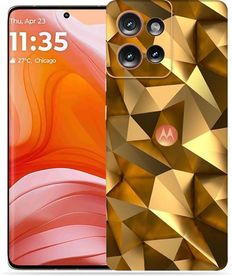 OggyBaba Moto Edge 50 Mobile Skin(Golden poly)