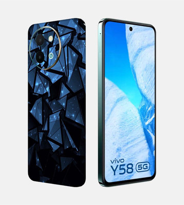OggyBaba Vivo Y58 5g Mobile Skin(Blue Poly)