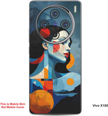 VYBE The Smart Choice Vivo X100 Art Embossed Mobile Skin(Smalt Blue 18)