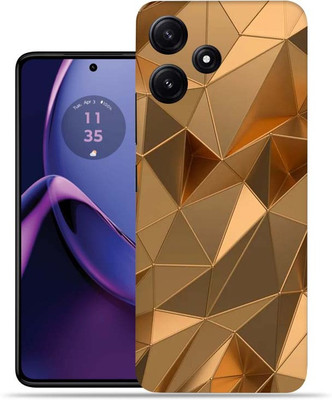 Mclaxa Poco M6 Pro 5G Golden Polygon 3 Mobile Skin(Golden Polygon 3 Skin With Back,Front & Sides Skin)