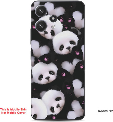 VYBE The Smart Choice Redmi 12 Panda Embossed Mobile Skin(Black & White 7)