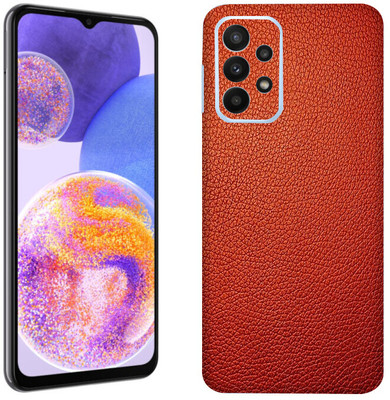 Skinex Samsung Galaxy A23 5G, Red Leather Mobile Skin(Multicolor Mobile Skin With camera protector (Back + Camera + Side))