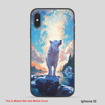 VYBE The Smart Choice iPhone 10 Wolves Embossed Mobile Skin(Jordy Blue 1)