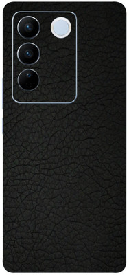 LAMHA Vivo V27 Pro 5G, vivo v27 pro 5g, Vivo Mobile Skin(Ultra Super Black Leather Wrap Sticker With High Matte Finish.)