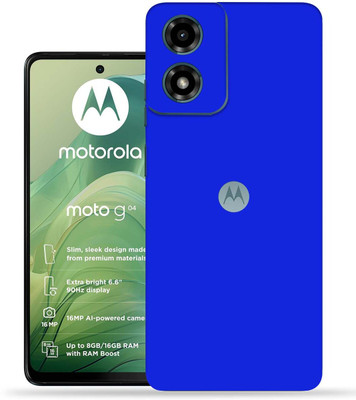OggyBaba Moto G04 Mobile Skin(Blue Matte)