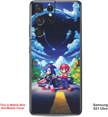VYBE The Smart Choice Samsung S21 Ultra Sonic & Super Mario Embossed Mobile Skin(Blueberry 6)