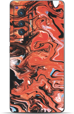 VYBE Vivo X70 Lava Mobile Skin Mobile Skin(Burnt Orange 39)