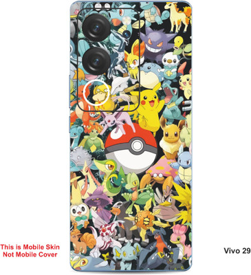 VYBE The Smart Choice Vivo V29 Pokemon Embossed Mobile Skin(Sun Yellow Multi B6)