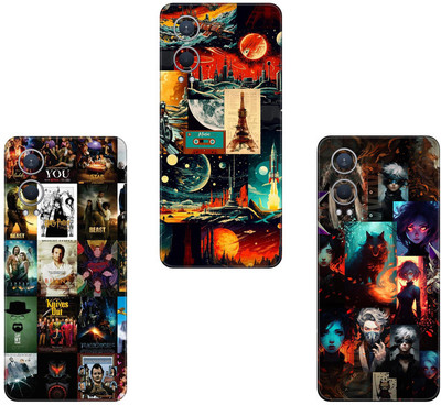 SKINADDA REDMI NOTE 9 PRO MAX COMBO(PACK OF 3)Camera&Back Protector Premium Vinyl Mobile Skin(Multicolor)