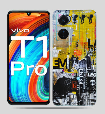 SkinoMania Vivo T1 Pro (5g) Mobile Skin(Abstract-Azure Multicolor Mobile skin)