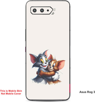 VYBE The Smart Choice Asus Rog 3 Tom & Jerry Embossed Mobile Skin(Soft Peach A5)