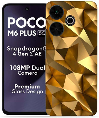 OggyBaba OggyBaba Poco M6 Plus 5g Mobile Skin(Golden-poly)