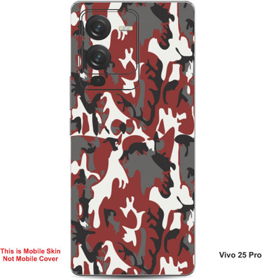 VYBE The Smart Choice Vivo 25 Pro Camouflage Embossed Mobile Skin(Grey Nickel 1)