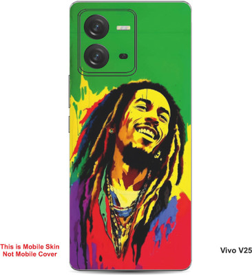 VYBE The Smart Choice Vivo V25 Art Embossed Mobile Skin(Medium Green 4)