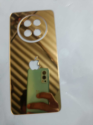 TWUAOP REALME 13 PRO PLUS 5G ACRYLIC MIRROR BACK PANNEL Mobile Skin(Gold)