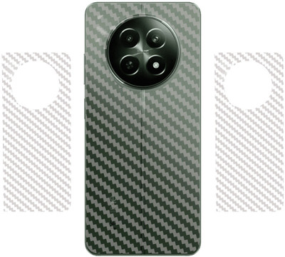 SCREENIX REALME 12X 5G, || 3D CARBON FIBER BACK LAMINATION || (PACK OF 2) Mobile Skin(TRANSPARENT)