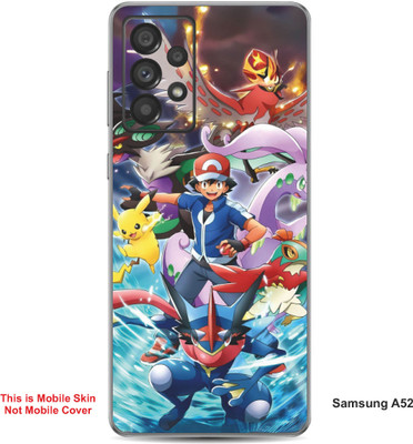 VYBE The Smart Choice Samsung A52 Pokemon Embossed Mobile Skin(MultiColour 2)