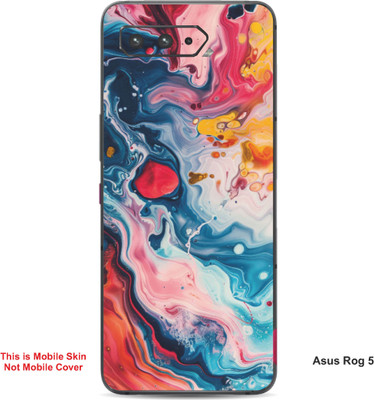 VYBE The Smart Choice Asus Rog 5 Abstract Embossed Mobile Skin(Amaranth 1)