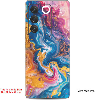 VYBE The Smart Choice Vivo V27 Pro Abstract Embossed Mobile Skin(Bashful Pink 6)