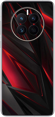 FCS Huawei Mate 50 Printed Back skin Mobile Skin(Red Black Texture)