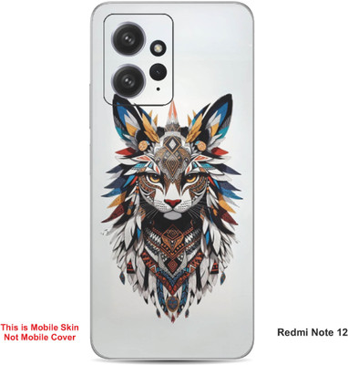 VYBE The Smart Choice Redmi Note 12 Cat Embossed Mobile Skin(Multi Colour 21)