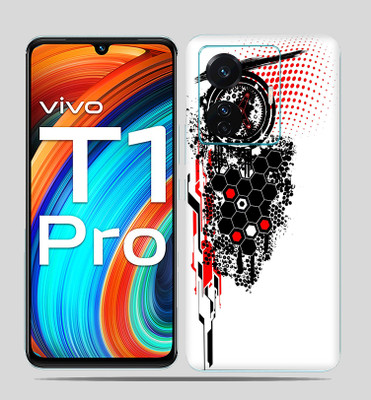 SkinoMania Vivo T1 Pro (5g) Mobile Skin(Trash-hexagon-polka Multicolor Mobile skin)