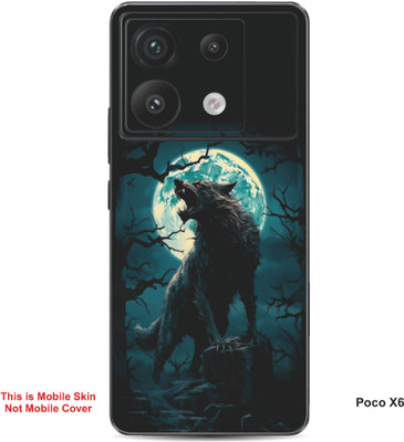VYBE The Smart Choice Poco X6 Wolf Embossed Mobile Skin(Dairy Cream 1)