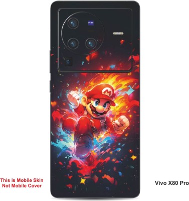 VYBE The Smart Choice Vivo X80 Pro Super Mario Embossed Mobile Skin(Lava Red B13)