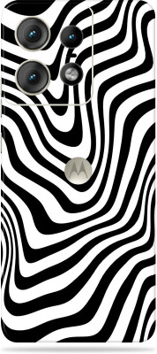 WeCre8 Skin's motorola edge 50 pro Premium Vinyl Mobile Skin (Multicolor) Mobile Skin(Waves Black AND White)