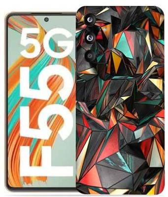 OggyBaba Samsung Galaxy F55 5g Mobile Skin(Polygon Red)