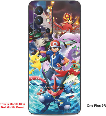 VYBE The Smart Choice One Plus 9R Pokemon Embossed Mobile Skin(MultiColour 21)