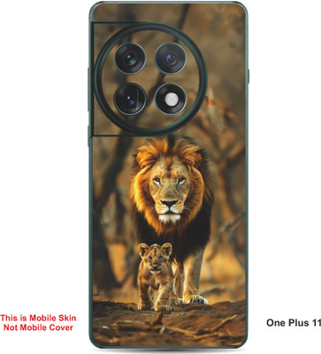 VYBE The Smart Choice One Plus 11 Lion Embossed Mobile Skin(Clay Brown 32)