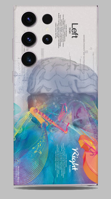 SkinoMania Samsung Galaxy S23 ultra Mobile Skin(Brain-art Multicolor skin)