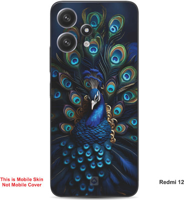 VYBE The Smart Choice Redmi 12 Peacock Embossed Mobile Skin(Chathams Blue 7)