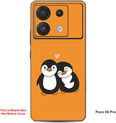 VYBE The Smart Choice Poco X6 Pro Penguin Embossed Mobile Skin(Fire Orange A4)